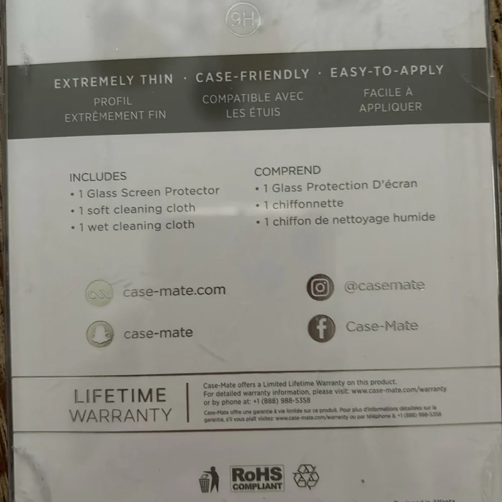NEW Case-mate Glass Tempered Screen Protector
